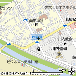 ファミリーマート薩摩川内西開聞店周辺の地図