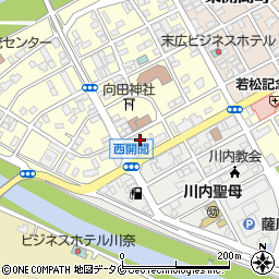 ファミリーマート薩摩川内西開聞店周辺の地図