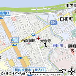 鹿児島県薩摩川内市向田本町周辺の地図