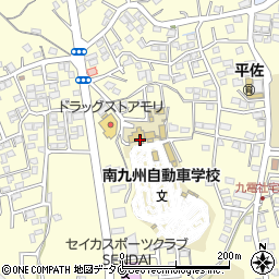 南九州自動車　学校周辺の地図