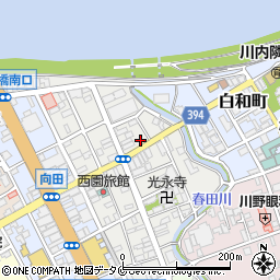 鹿児島県薩摩川内市向田本町14-2周辺の地図