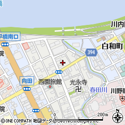 鹿児島県薩摩川内市向田本町14周辺の地図