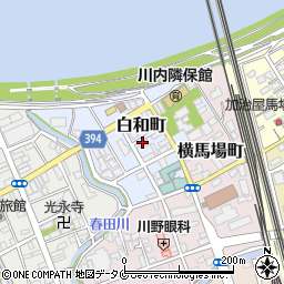 鹿児島県薩摩川内市白和町周辺の地図