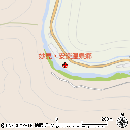 妙見・安楽温泉郷周辺の地図
