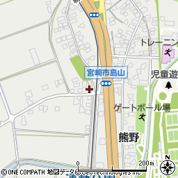 宮崎県宮崎市熊野1334-3周辺の地図