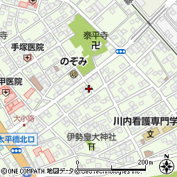 鹿児島県薩摩川内市大小路町周辺の地図