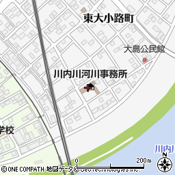 国土交通省川内川河川事務所周辺の地図
