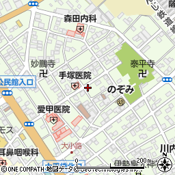 南日本新聞　川内中央販売所周辺の地図