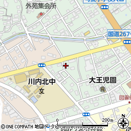 九州電力川内原子力総合事務所周辺の地図