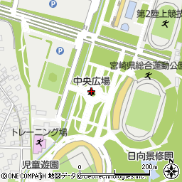 中央広場周辺の地図