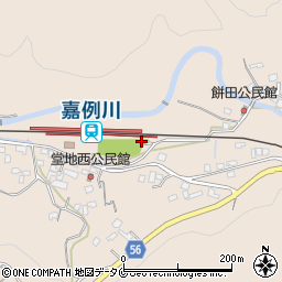 嘉例川駅前公園周辺の地図