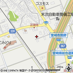 宮崎県宮崎市熊野457-2周辺の地図