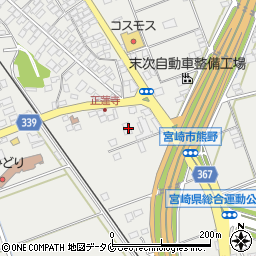 宮崎県宮崎市熊野453周辺の地図