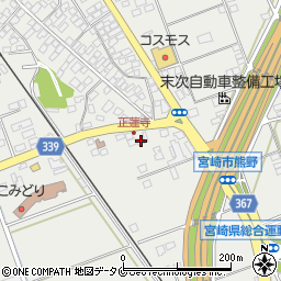 宮崎県宮崎市熊野455周辺の地図