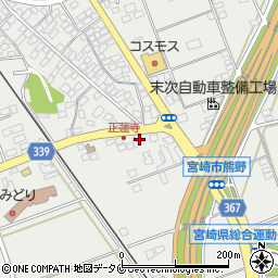宮崎県宮崎市熊野454周辺の地図