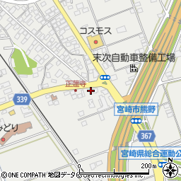 宮崎県宮崎市熊野454-2周辺の地図