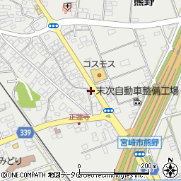宮崎県宮崎市熊野10400周辺の地図