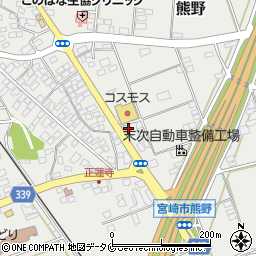 宮崎県宮崎市熊野1553-3周辺の地図
