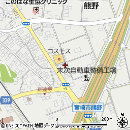 宮崎県宮崎市熊野1553-1周辺の地図