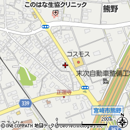宮崎県宮崎市熊野10396-1周辺の地図
