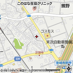 宮崎県宮崎市熊野10394-3周辺の地図