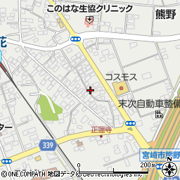 宮崎県宮崎市熊野10392周辺の地図
