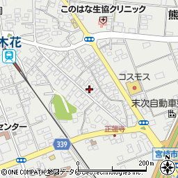 宮崎県宮崎市熊野10419-4周辺の地図