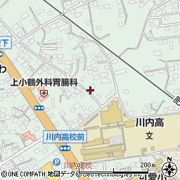 鹿児島県薩摩川内市御陵下町周辺の地図