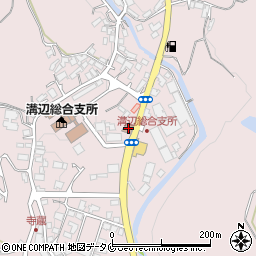 溝辺郵便局周辺の地図