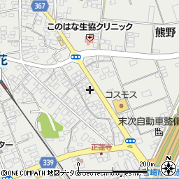 宮崎県宮崎市熊野10389-2周辺の地図
