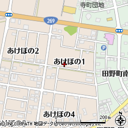 宮崎県宮崎市田野町あけぼの１丁目周辺の地図