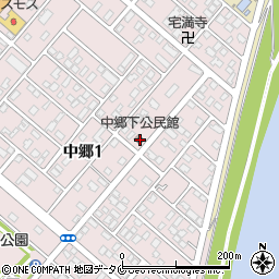中郷下公民館周辺の地図