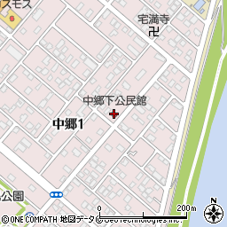 中郷下公民館周辺の地図