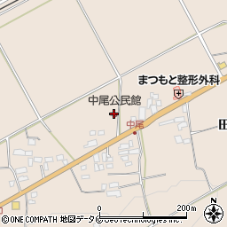 中尾公民館周辺の地図
