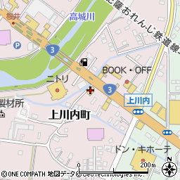 コメダ珈琲店鹿児島川内店周辺の地図