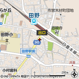 田野駅前周辺の地図