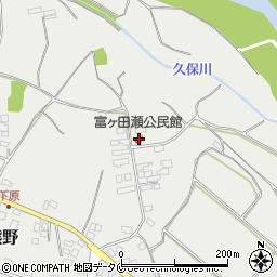 富ヶ田瀬公民館周辺の地図