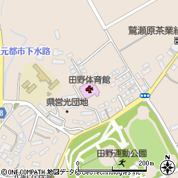 宮崎市田野体育館周辺の地図
