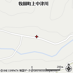 鹿児島県霧島市牧園町上中津川880周辺の地図