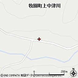 鹿児島県霧島市牧園町上中津川882周辺の地図