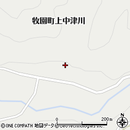 鹿児島県霧島市牧園町上中津川879周辺の地図