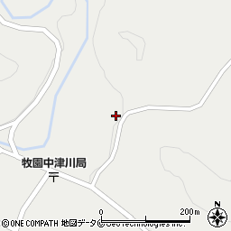 鹿児島県霧島市牧園町上中津川158周辺の地図