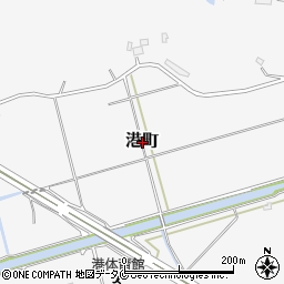 鹿児島県薩摩川内市港町周辺の地図