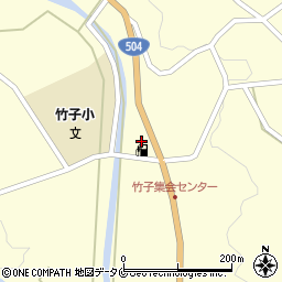 鹿児島県霧島市溝辺町竹子614周辺の地図