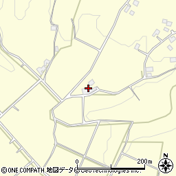 鹿児島県霧島市溝辺町竹子2165周辺の地図