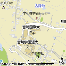 宮崎国際大学周辺の地図