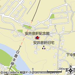 宮崎市役所諸施設等　教育施設安井息軒記念館周辺の地図
