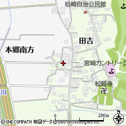 宮崎県宮崎市田吉5480-7周辺の地図