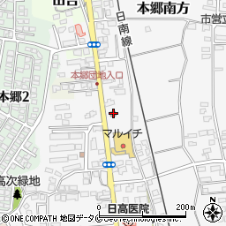 宮崎本郷郵便局周辺の地図