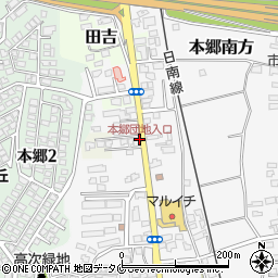本郷団地入口周辺の地図